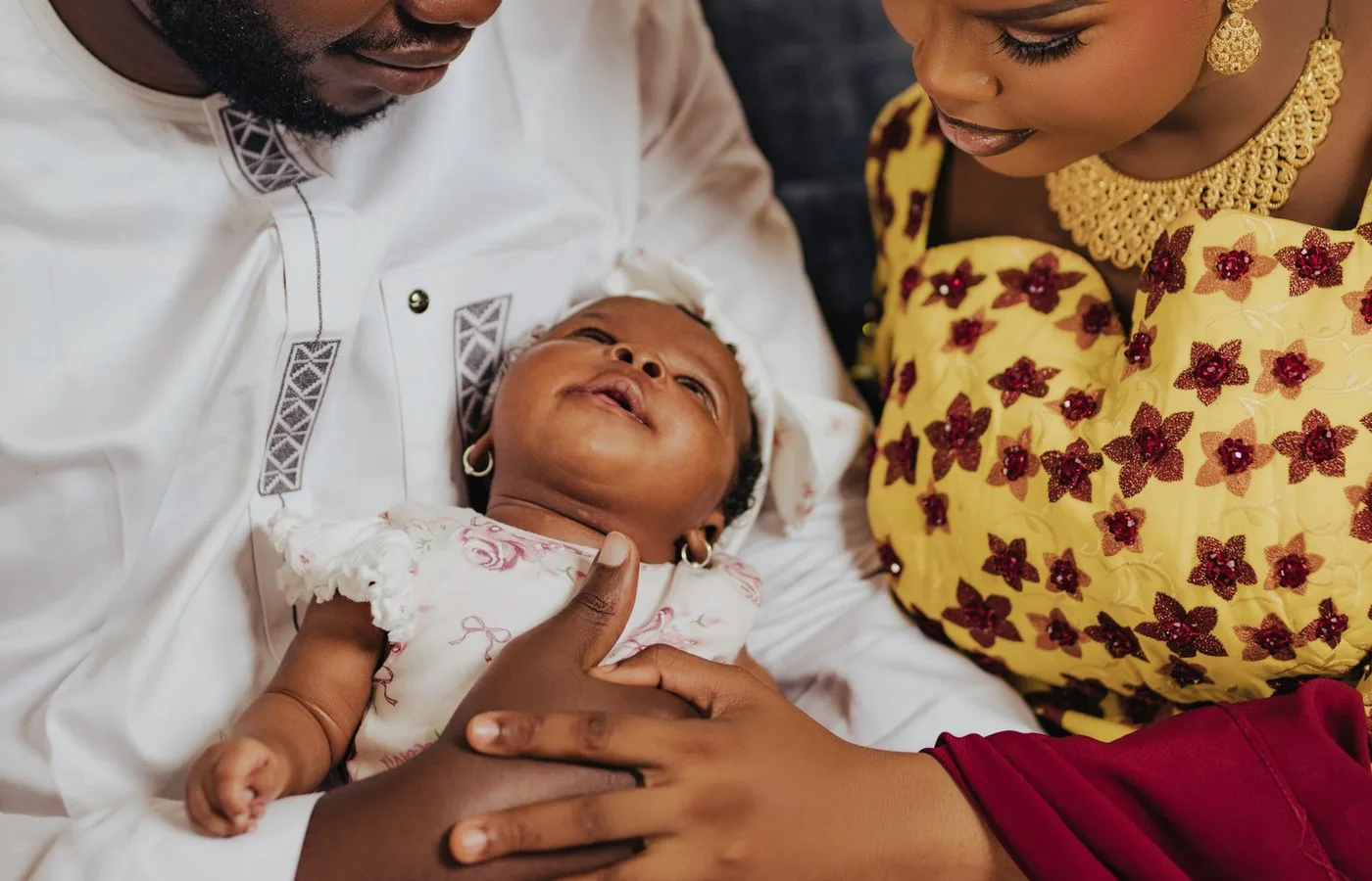 A family with their newborn